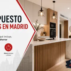Presupuestos de reformas en Madrid: claves para entender costes por metro cuadrado, transparencia y ahorro. Cocina moderna y salón luminoso.