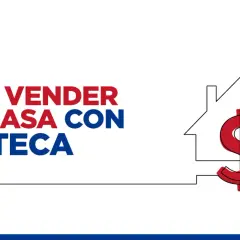 Guía para vender piso con hipoteca. Casa con símbolo de dólar y globo aerostático RE/MAX.
