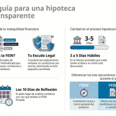 La FIPRE es la orientación inicial y marco general del producto hipotecario.
