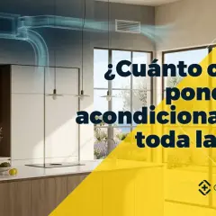 ¿Cuánto vale instalar un aire acondicionado central en tu hogar? Imagen de cocina moderna con sistema de climatización.