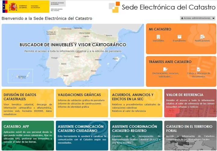 Sede Electrónica del Catastro: buscador de inmuebles, trámites y datos. Explora la diferencia entre catastro y registro de la propiedad.
