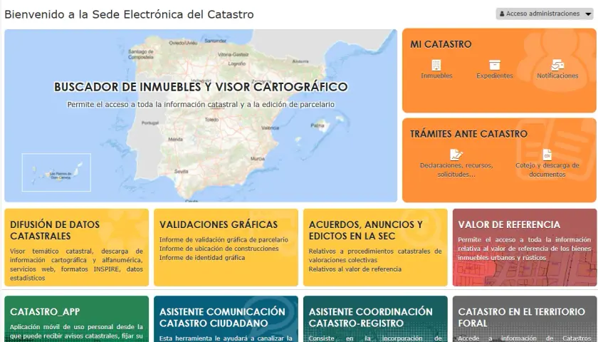 Sede Electrónica del Catastro: buscador de inmuebles, trámites y datos. Explora la diferencia entre catastro y registro de la propiedad.