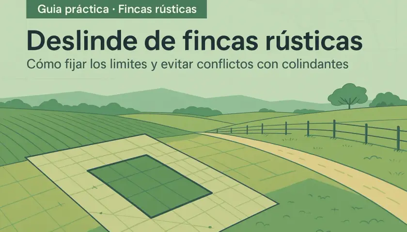 Guía práctica sobre el deslinde de fincas rústicas: cómo fijar límites y evitar conflictos con colindantes en un paisaje rural.