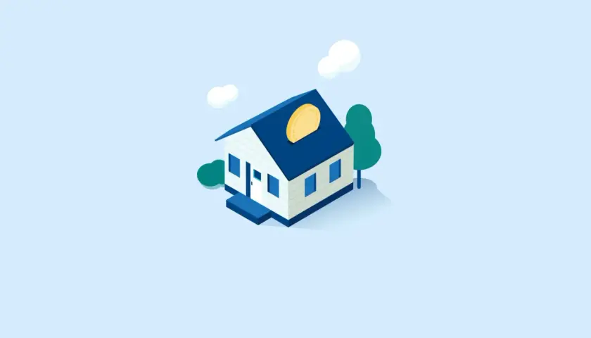 Casa con moneda en el tejado, simbolizando que merece la pena alquiler con opción a compra.