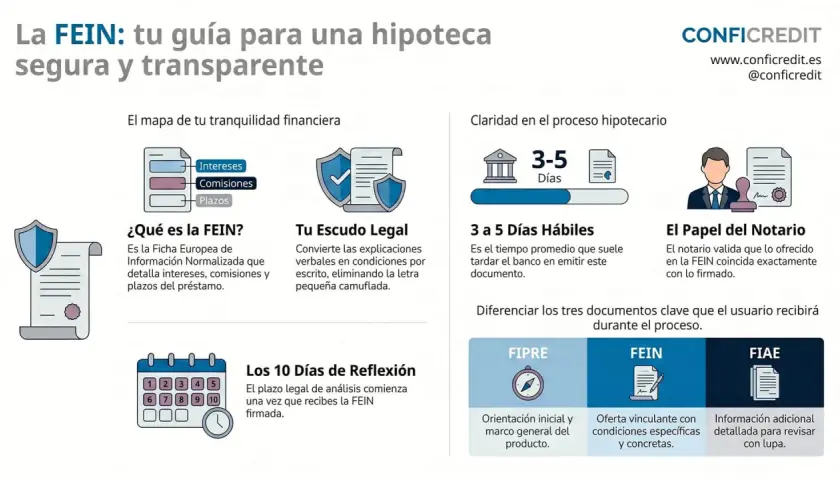 La FIPRE es la orientación inicial y marco general del producto hipotecario.
