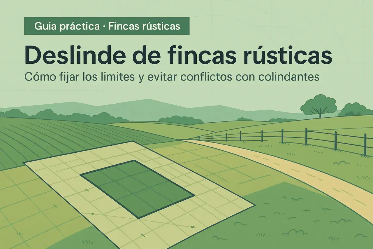 Guía práctica sobre el deslinde de fincas rústicas: cómo fijar límites y evitar conflictos con colindantes en un paisaje rural.