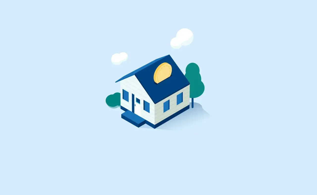 Casa con moneda en el tejado, simbolizando que merece la pena alquiler con opción a compra.