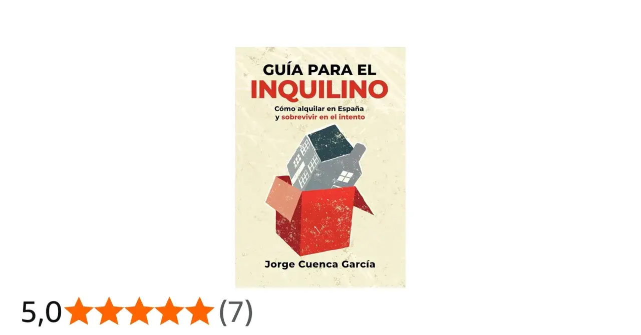 Guía para el inquilino, que es arrendatario, con una casa saliendo de una caja.