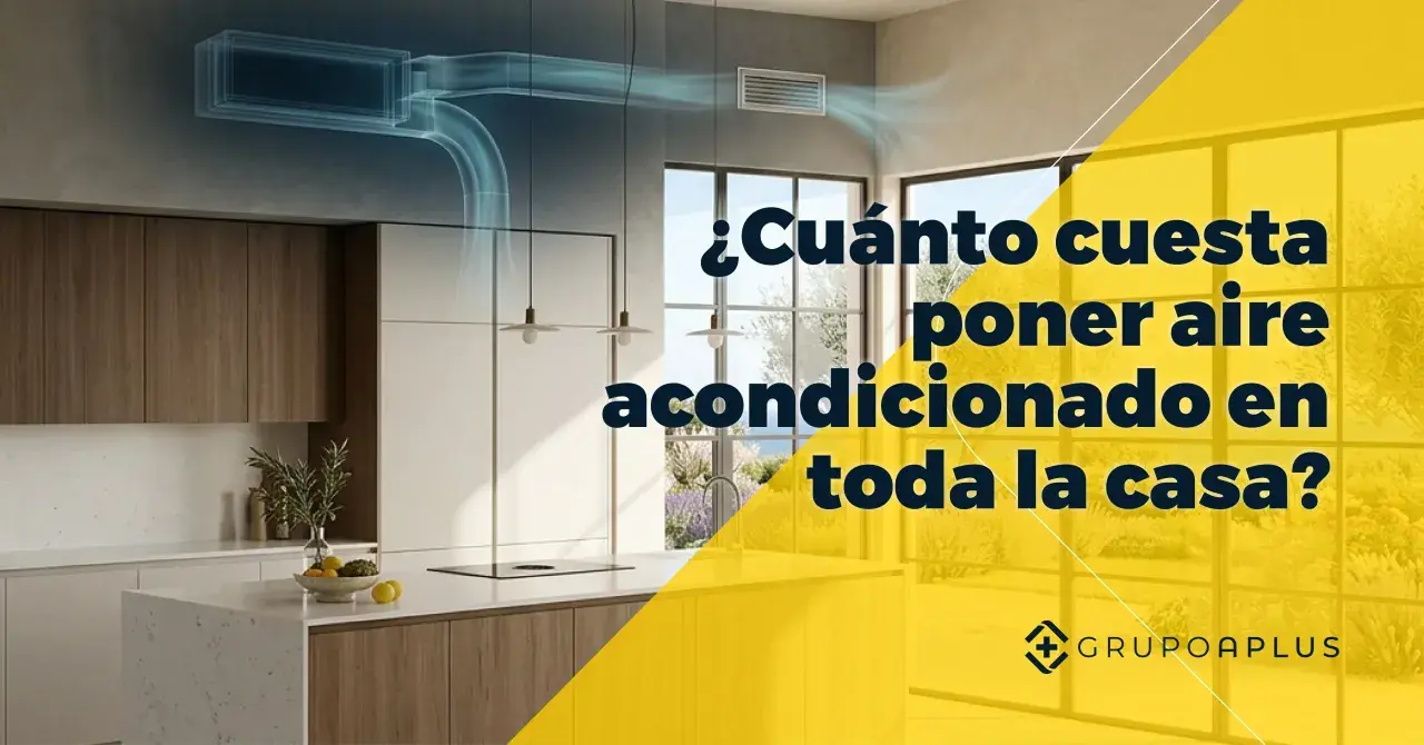¿Cuánto vale instalar un aire acondicionado central en tu hogar? Imagen de cocina moderna con sistema de climatización.