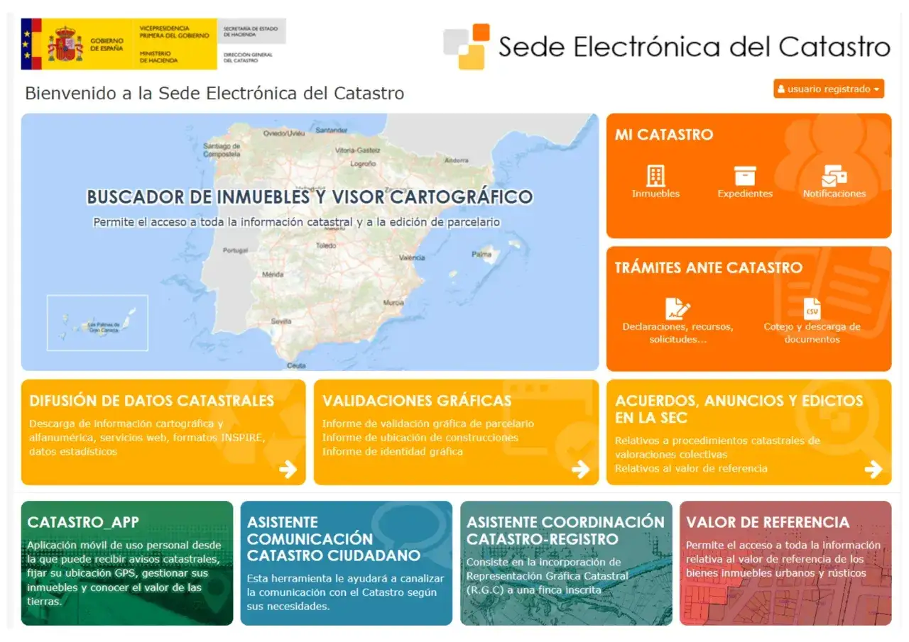 La Sede Electrónica del Catastro ofrece acceso a información, trámites y notificaciones. Permite consultar el valor de referencia de inmuebles, una herramienta útil que es cru/idufir.