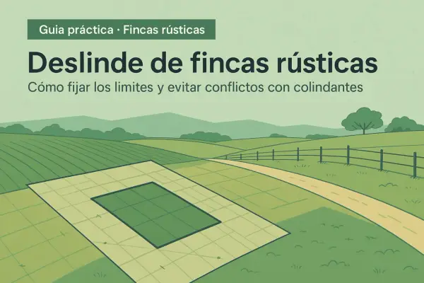 Guía práctica sobre el deslinde de fincas rústicas: cómo fijar límites y evitar conflictos con colindantes en un paisaje rural.